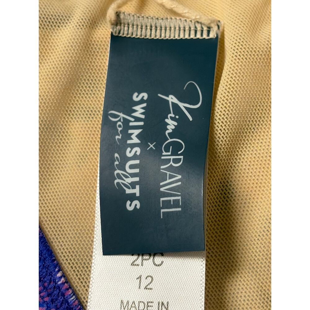 Kim Gravel Swimsuits For All Abstract Tankini Top & Swim Shorts Size 12 NWOT 🌼 - Picture 6 of 6